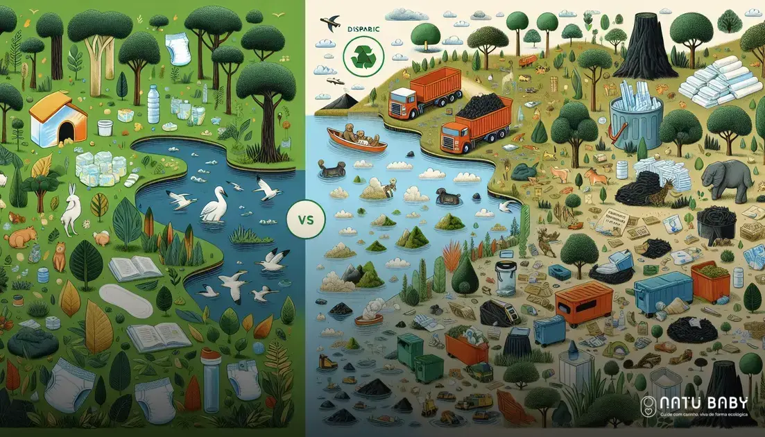 benefícios ambientais entre Fralda Ecológica e Fralda Descartável