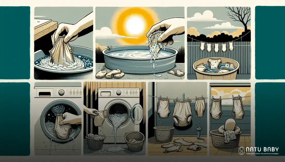 como lavar e secar fralda ecológica