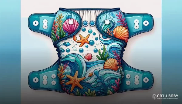 fralda reutilizável para praia e piscina