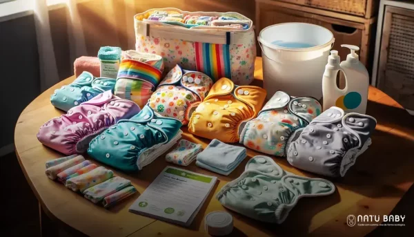 kit iniciante de fraldas de pano ecológicas