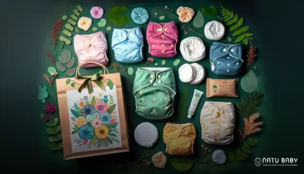 kit presente de fraldas de pano ecólogicas